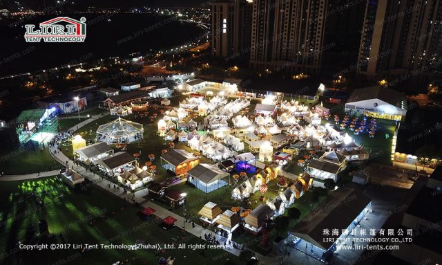 美食節(jié)篷房夜景圖