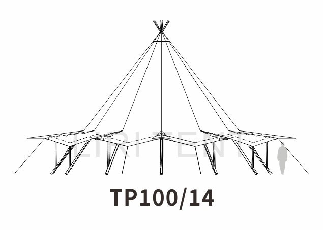 實(shí)木印第安帳篷TP100/14