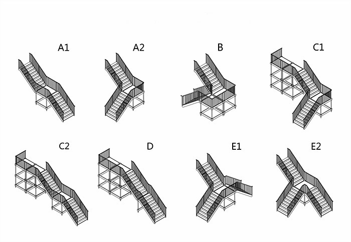 雙層篷房平臺(tái)系統(tǒng)樓梯類(lèi)型