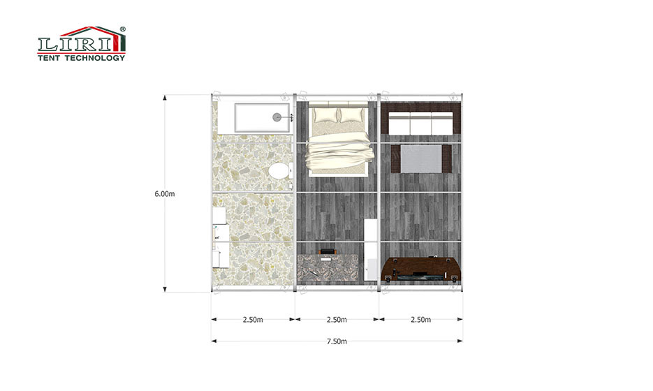 膠囊小屋酒店帳篷平面布局圖