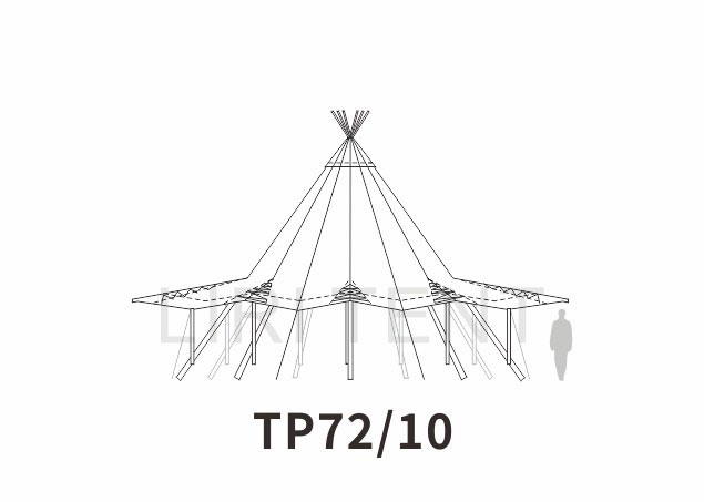 實(shí)木印第安帳篷TP72/10